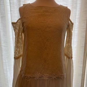 Basically Me Lace Cold Shoulder Top